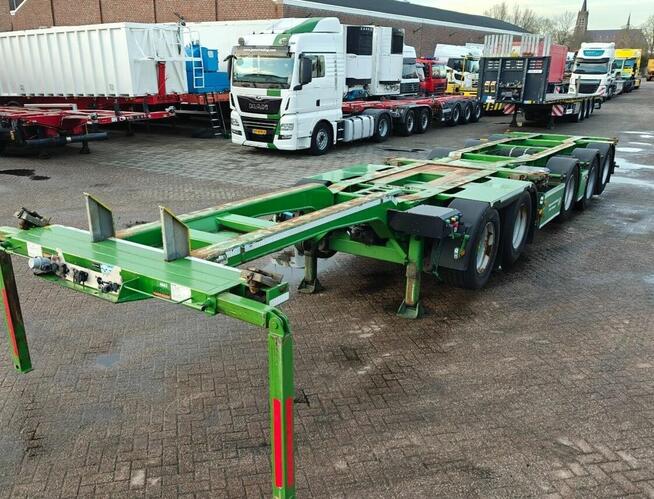Naczepa do kontenerow 5 osiowa rozpinka podkontenerowa