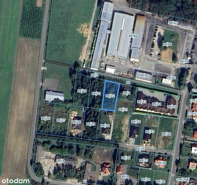 Działka budowlana 1147 m² Jacentów, gmina Sadowie