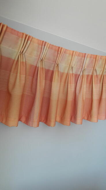 Lambrekin żółty- pomarańczowy 200 / 40 marszczony