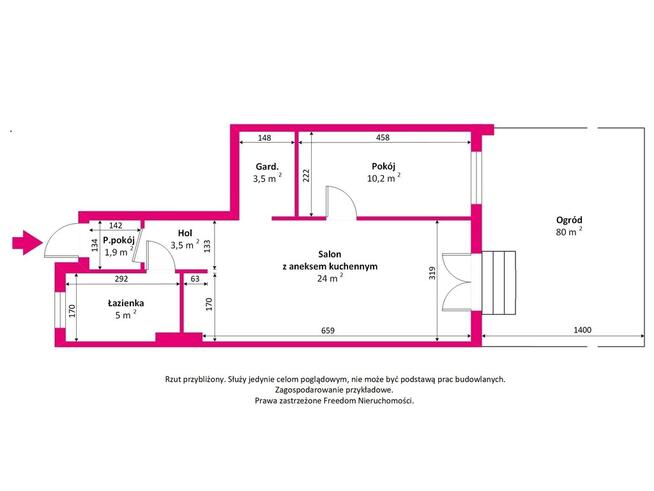 Apartament bezczynszowy z ogródkiem! Marki