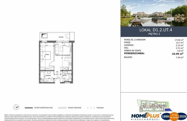 0%, Apartament nad J.Dąbie, osiedle z mariną