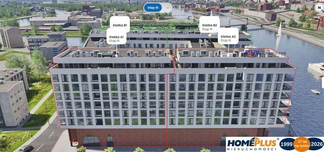 0%, 3 etap inwestycji - apartamentowiec nad Odrą