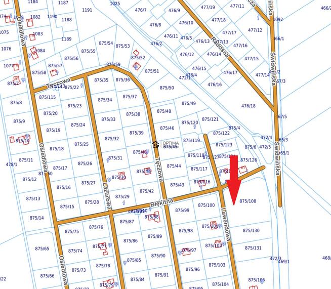 Działka budowlana Gościno, Błękitna