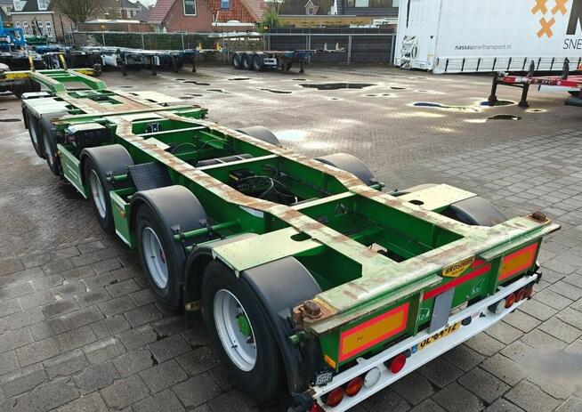 Naczepa do kontenerow 5 osiowa rozpinka podkontenerowa