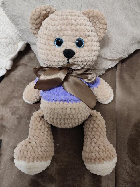 Miś pluszowy własnoręcznie wiązany