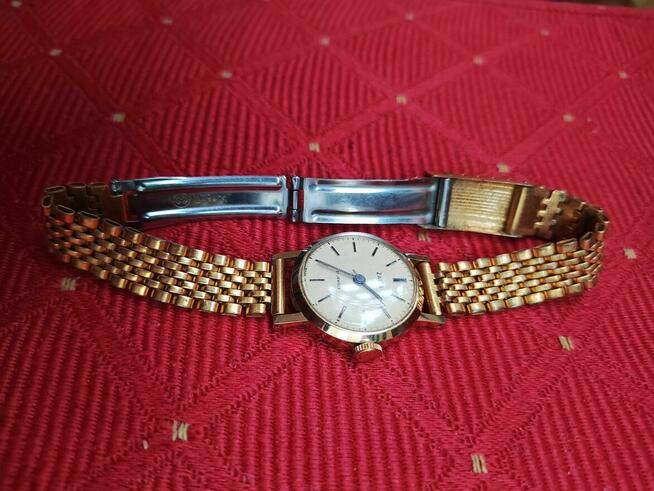 Damski Zegarek Zarja Zaria złoty Pozłacany rękę mechaniczny