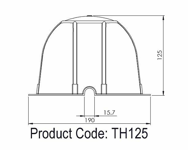 Puszka do, pod halogen, ochrona do izolacji - TH125 10 pak
