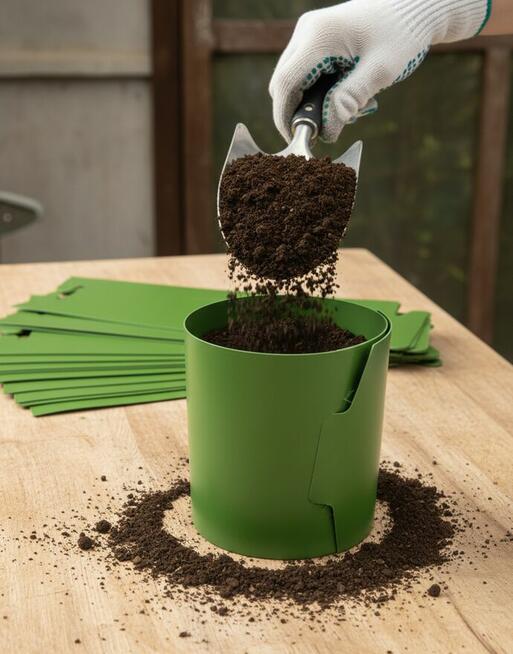 Pierścienie doniczki spinane fi 60mm 6x6 Pomidor Sadzonki