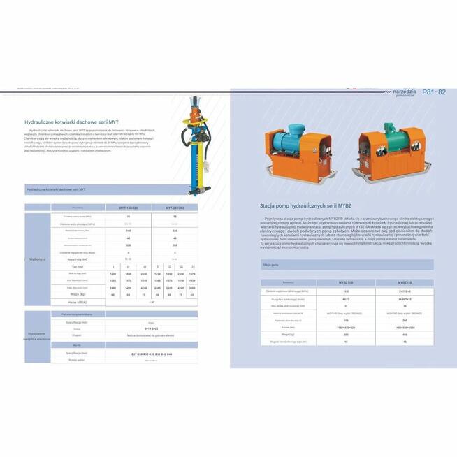 Hydrauliczne kotwarki dachowe serii MYT