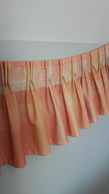 Lambrekin żółty- pomarańczowy 200 / 40 marszczony