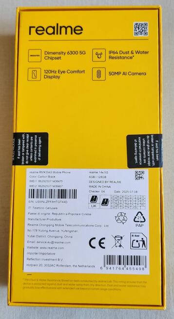 Realme 14x 6gb/128gb Nowy Zaplombowany