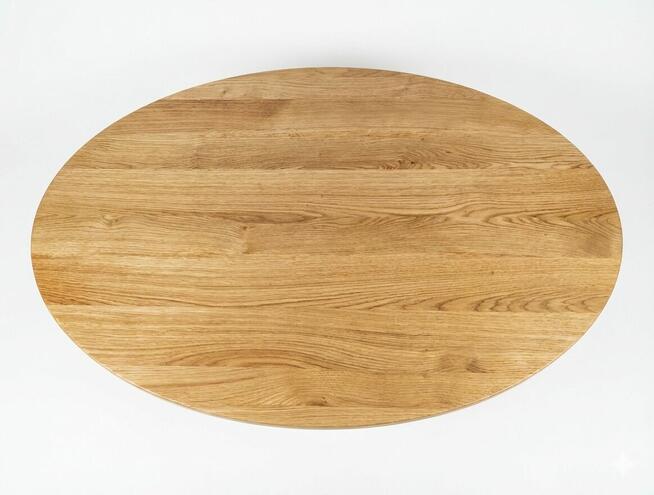 Unikalny stolik kawowy blat dębowy Handmade stalowe nogi