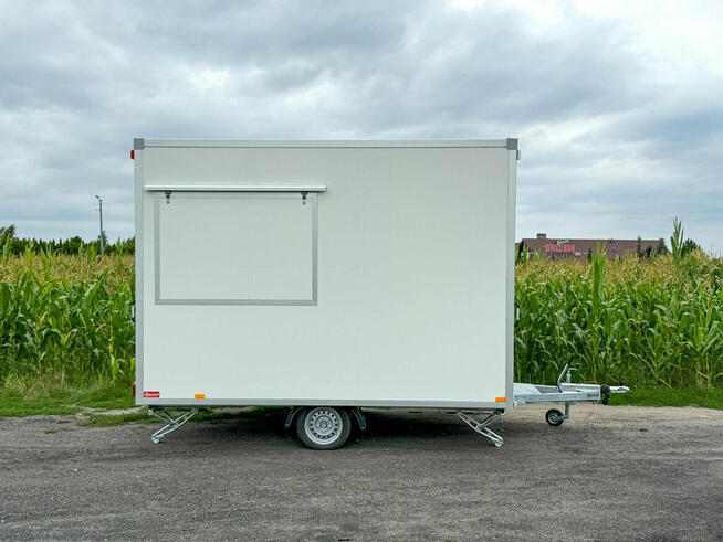 Przyczepa gastronomiczna 3.5 m lody gofry + gratis od ręki