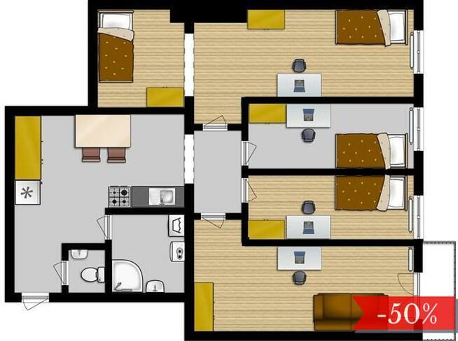 Piastowska 35, wynajmę jasny pokój w Centrum,PROMO