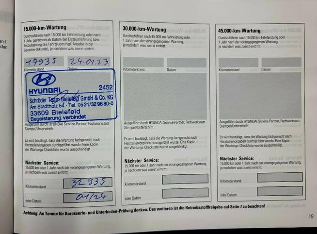 Hyundai Kona Pisemna Gwarancja 12 miesięcy