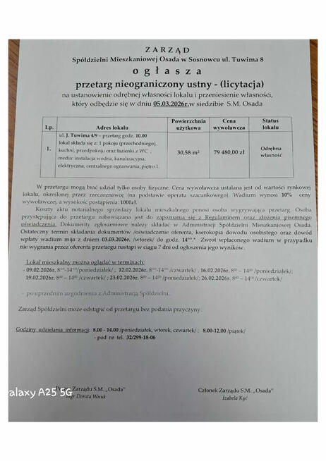 sprzedaż lokalu mieszkalnego