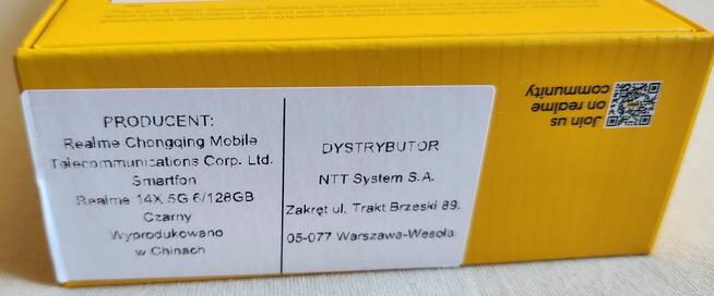 Realme 14x 6gb/128gb Nowy Zaplombowany