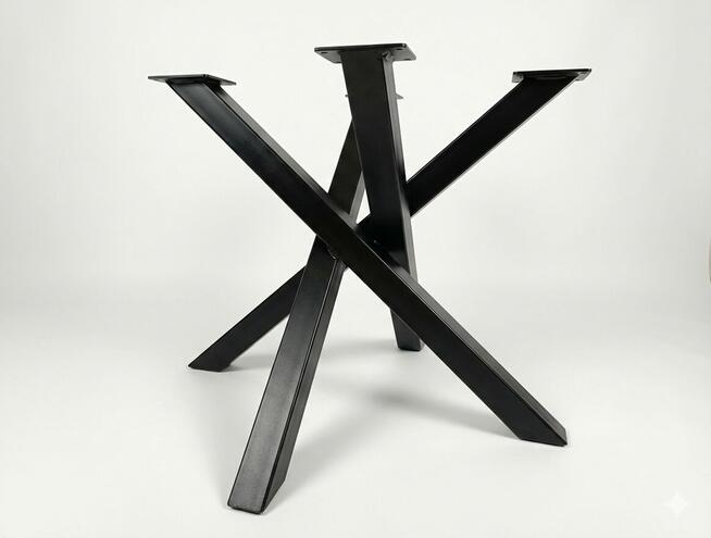 Unikalny stolik kawowy blat dębowy Handmade stalowe nogi