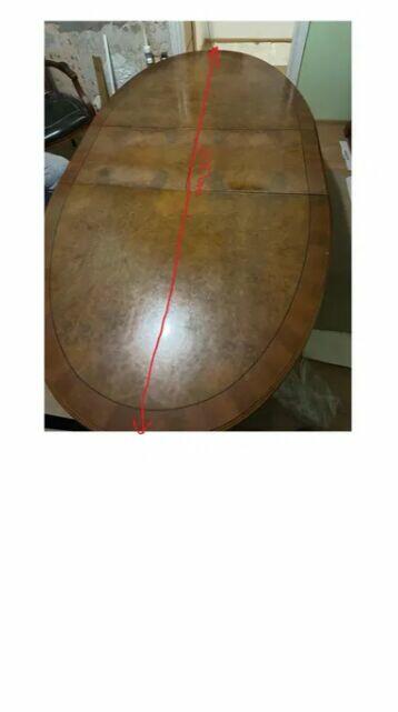 Duży stół z litego drewna + 6 krzeseł | skóra naturalna | ko