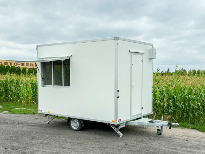 Przyczepa gastronomiczna 3.5 m lody gofry + gratis od ręki