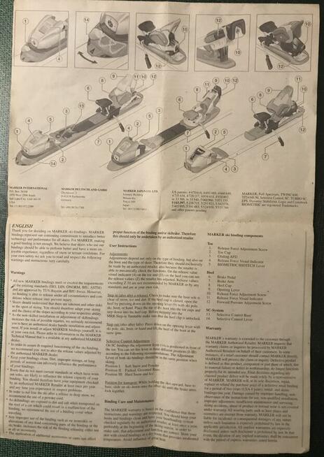 Wiązania narciarskie Marker M8.1 EPS