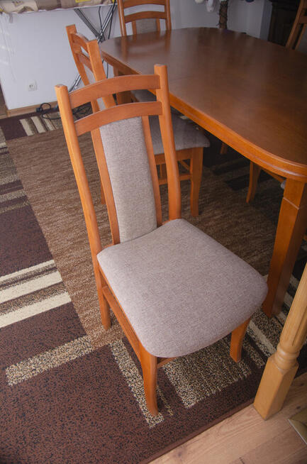 Solidny dębowy stół + 6 krzeseł