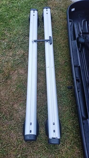 Box dachowy bagażnik Audi line 600 platinum glossy jak nowy