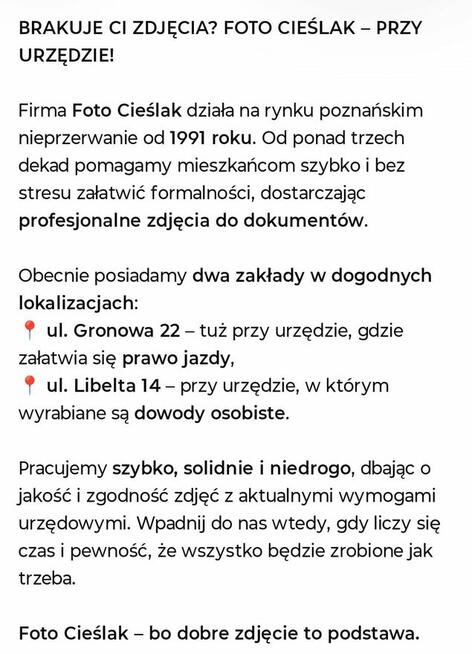 Natychmiastowe zdjęcia do dokumentów