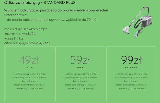 Wynajem odkurzaczy piorących Karcher ( środki) 29 zł dzień