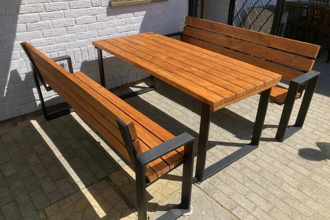 Nowy solidny komplet ogrodowy MODERNO 160 cm