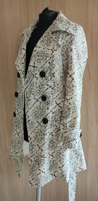 ELEGANCKI DAMSKI PŁASZCZ WIOSENNY – PANTERKA