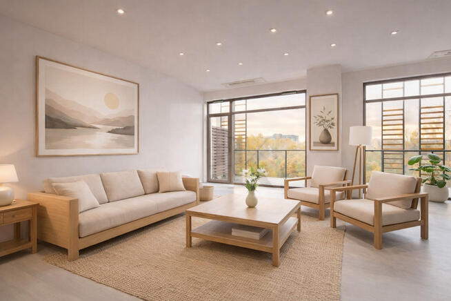 Przestronny apartament z widokiem na Park Dygata