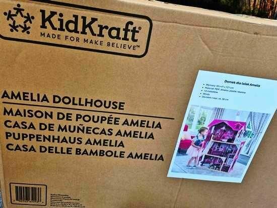 Domek dla lalek drewniany z mebelkami Amelia