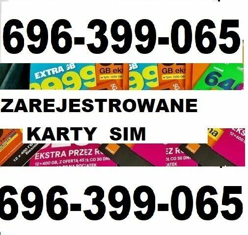Zarejestrowane KARTY SIM polskie startery ANONIMOWE karta