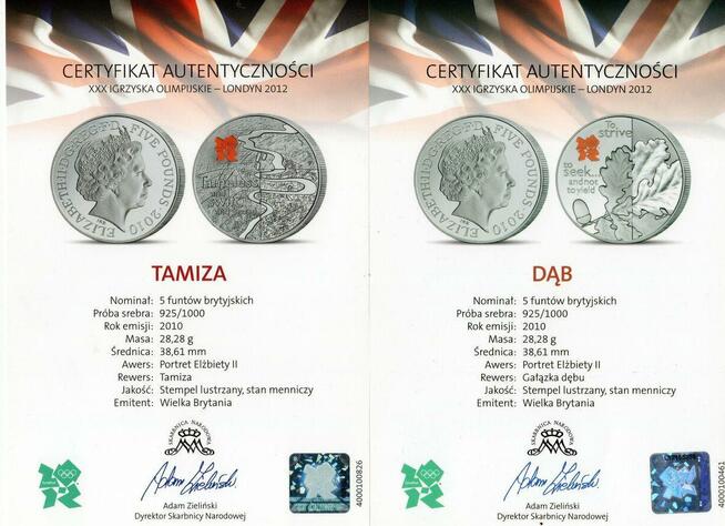 NUMIZMATY Oblicza Wielkiej Brytanii-XXX IO Londyn 2012