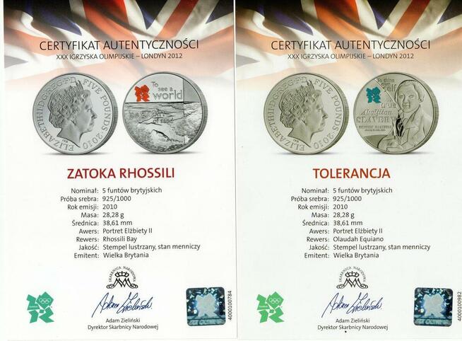 NUMIZMATY Oblicza Wielkiej Brytanii-XXX IO Londyn 2012