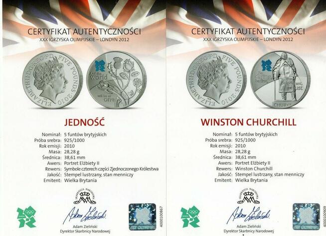 NUMIZMATY Oblicza Wielkiej Brytanii-XXX IO Londyn 2012