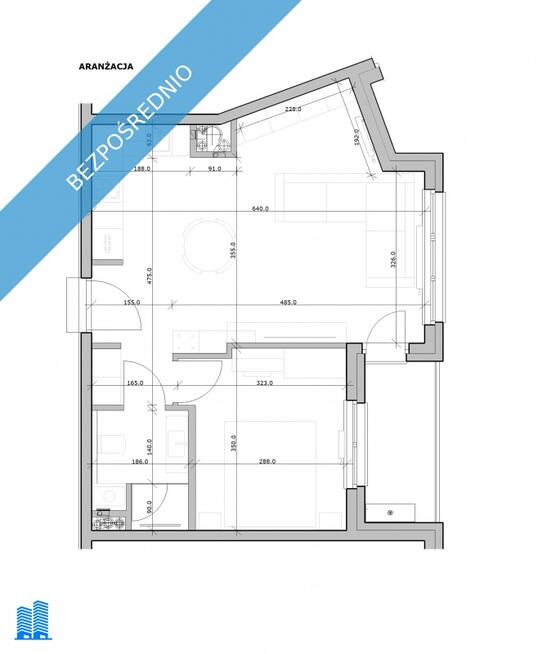 Piękny, nowy apartament urządzony 2-pok. Garnizon bezpośrednio