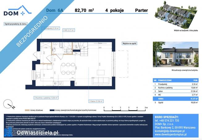 Nowoczesny dom, 4 pokoje, ogród, miejsca postojowe / Osiedle Sadowa 2