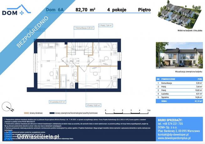 Nowoczesny dom, 4 pokoje, ogród, miejsca postojowe / Osiedle Sadowa 2