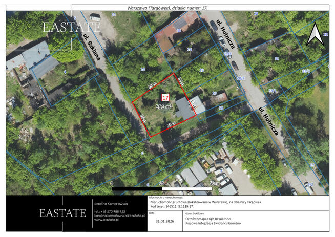 Dom Warszawa gm. Targówek Targówek, Szklana