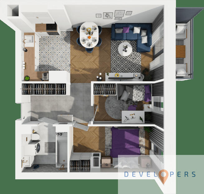 Zachodnie komfortowe 3 pokoje widok na zieleń