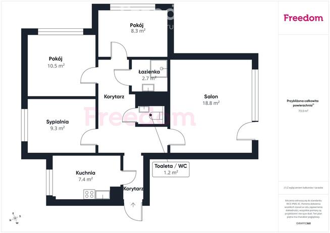 Mieszkanie 4- pokoje ul. Wybickiego Malbork.