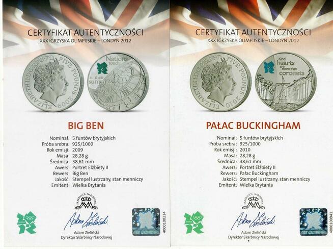 NUMIZMATY Oblicza Wielkiej Brytanii-XXX IO Londyn 2012