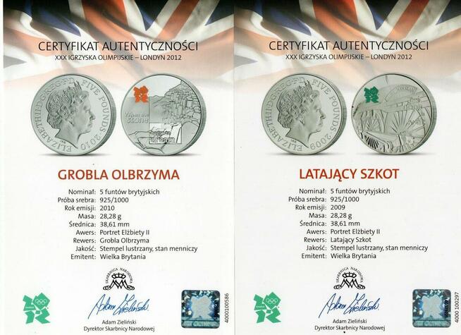 NUMIZMATY Oblicza Wielkiej Brytanii-XXX IO Londyn 2012