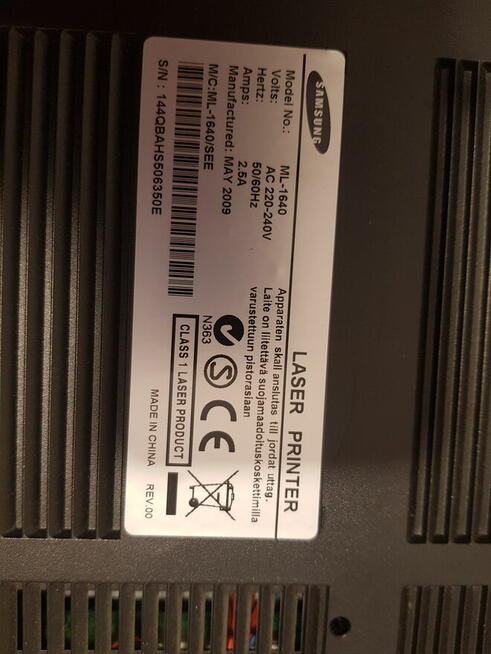 Drukarka laserowa Samsung ML-1640 czarna