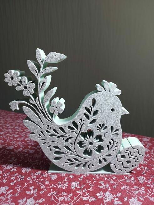 Ozdoba Wielkanocna wydruk 3D kura z jajkiem