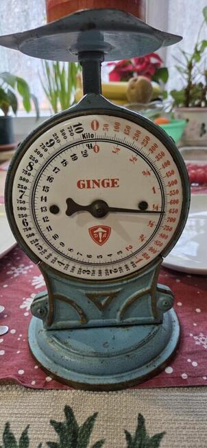 Antyk w czystej postaci ZABYTKOWA WAGA KUCHENNA GINGE