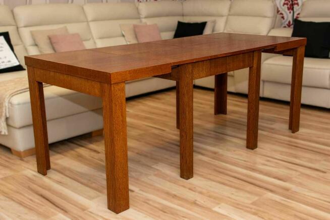 Stół Dębowy Rozkładany 90x90+2x55