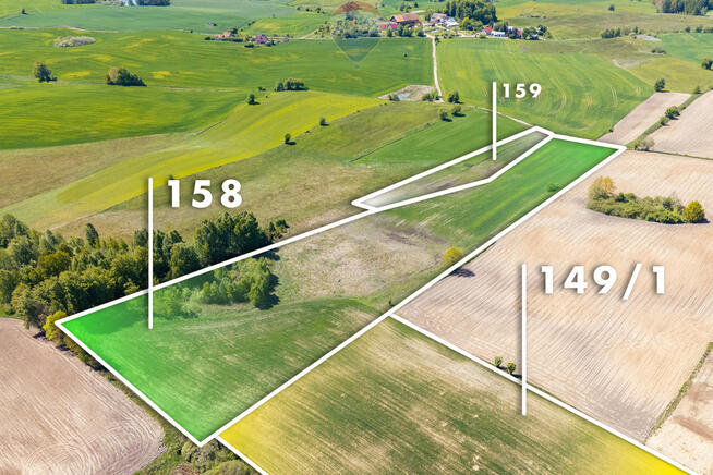 Działka rolno - siedliskowa na Mazurach, wodociąg